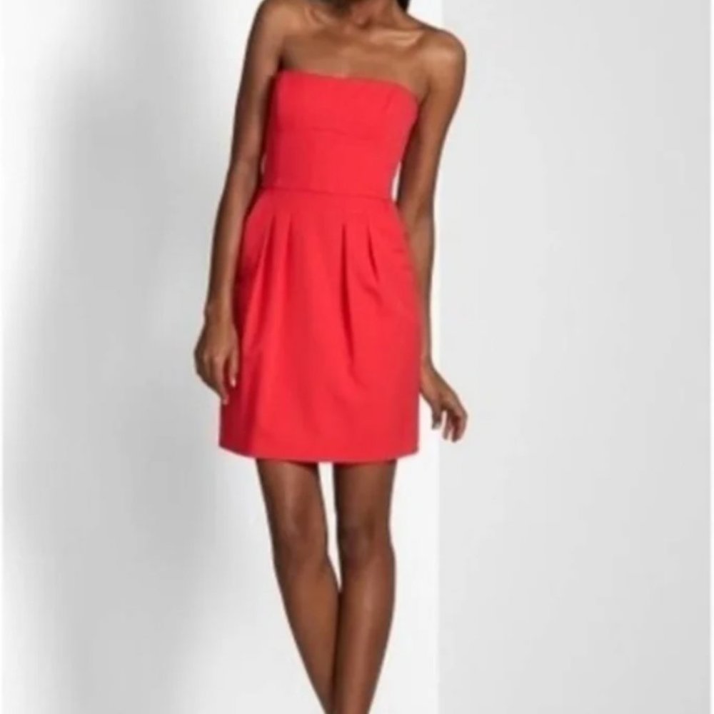 BCBG MAXAZRIA MARTINA VIBRANT PINKY RED BONING BODY CON DRESS 8